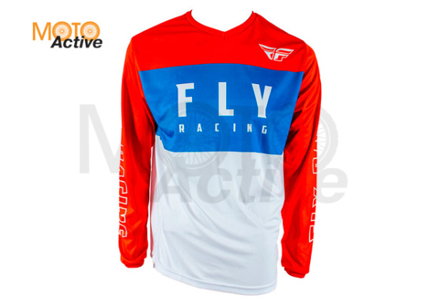 Джерси FLY RACING F-16 REFRESH , белая/красная/синяя